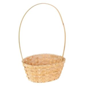 Корзина плетеная (бамбук), 30*22*Н13/49см, натуральный