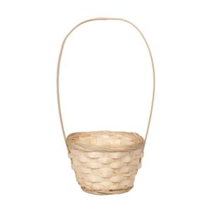 Корзина плетеная (бамбук) , D13*9.5/28см, натуральный