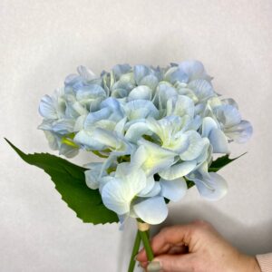 Иск. Гортензия на стебле (пучок 3шт) ГОЛУБОЙ