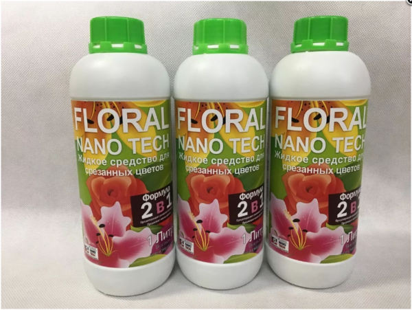 Подкормка Floral Nano Tech 1литр, жидкий консервант для срезанных цветов