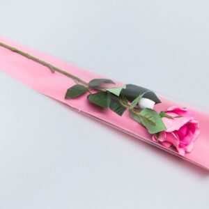 Конус цветной 15/80см прозрачный/розовый туманный