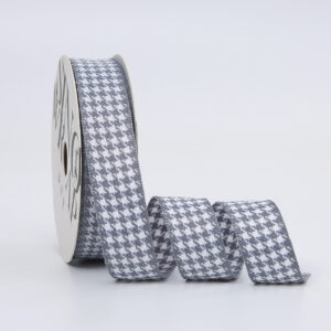 Лента декоративная "Гусиные лапки", 2,5cmx20yards, цв.серый