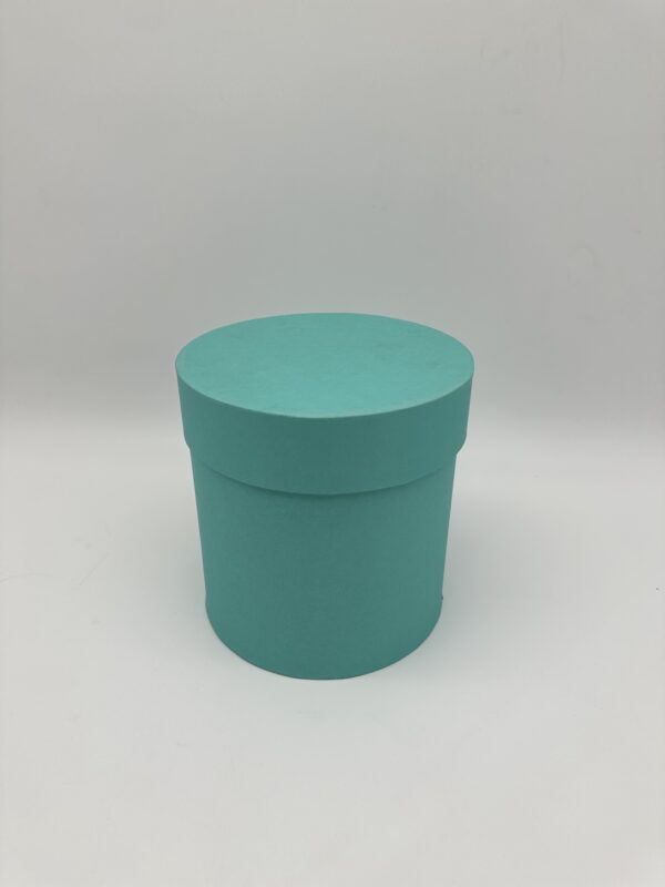 Коробки круглые матовые 25*25см, мятный