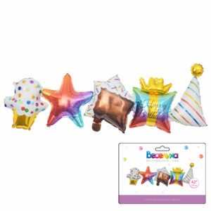 К 35*107 см Гирлянда на День Рождения / Garland for the Birthday / 1 шт /, Фольгированный шар (Китай