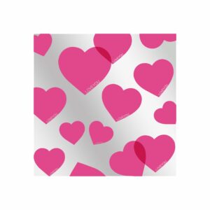 Набор пленки металл "Love is Love", 58*58см/20 листов, малиновый