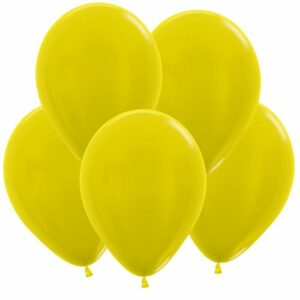 S Метал 12 Желтый / Yellow  / 100 шт. /, Латексный шар