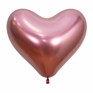 S  Сердца 14 Рефлекс Розовый / Зеркальные шары / Reflex Pink / 50 шт. /, Латексный шар