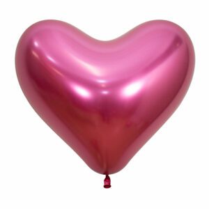 S  Сердца 14 Рефлекс Фуксия / Зеркальные шары / Reflex Fuchsia / 50 шт. /, Латексный шар