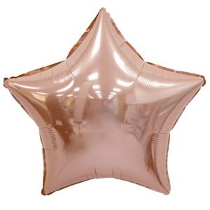 К 18 Звезда Розовое золото / Star Rose gold /  1 шт. / Фольгированный шар