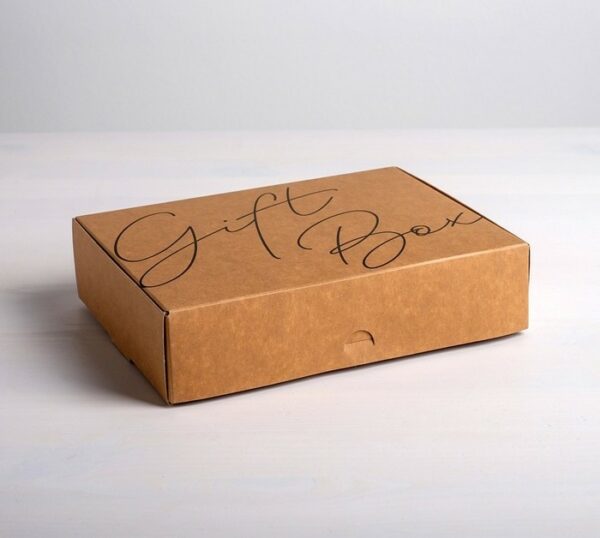 Коробка складная крафтовая «Gift box», 21 × 15 × 5 см