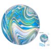 А 16 Сфера 3D Голубой Мрамор в упаковке / Blue Marblez Orbz G20 / 1 шт /, Воздушный шар