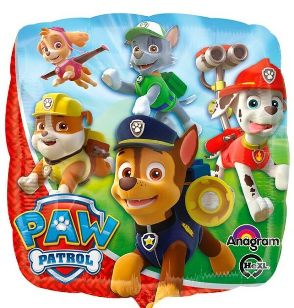 A 18 Квадрат Щенячий патруль / Paw Patrol S60 / 1 шт /, Фольгированный шар