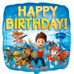 A 18 Квадрат Щенячий патруль СДР / Paw Patrol HBD S60 / 1 шт /, Фольгированный шар