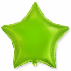 И 18 Звезда Лайм / Star Green Lime / 1 шт /, Фольгированный шар