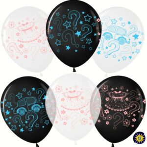 Шар (12''/30 см) Гендер Пати, Ассорти, кристалл, 4 ст, 50 шт.