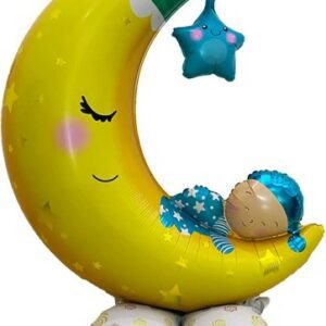 Шар 3D (50''/127 см) Фигура на подставке, Полумесяц и малыш, 1 шт. в уп.