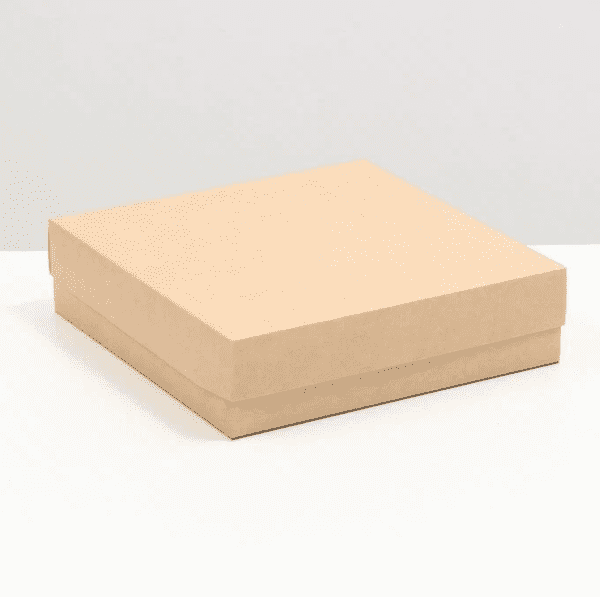 Коробка складная 1ШТ, крышка-дно, с окном, крафт, 30 х 30 х 8 см