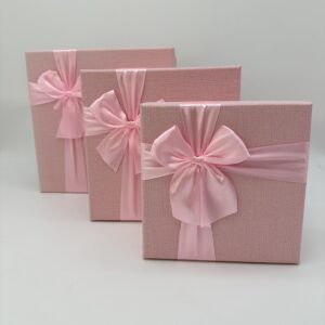 Набор коробок 25x25x12, 21x21x10,5, 17x17x9,5, 3 шт, розовый