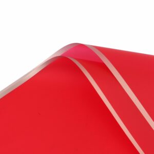 Упак. материал флористическая пленка с золотой каймой, 58 см х 58 см, 20 листов/упак., красный