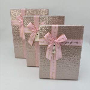 Набор коробок 33,5x25x11,5, 29x21x9, 24,5x17x6,5, 3 шт, св.розовый