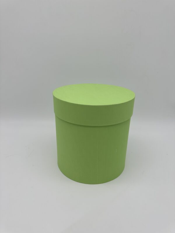 Коробки круглые матовые 25*25см, салатовый пастель