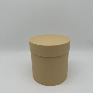 Коробки круглые матовые 18*18см, кофе с молоком