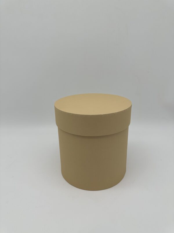 Коробки круглые матовые 14*14см, кофе с молоком