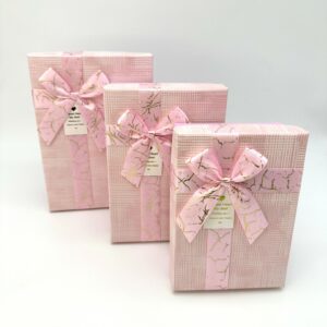 Набор коробок 22,5x16x9,5, 20x14x8, 17,5x12,5x6,5, 3 шт, св.-роз.