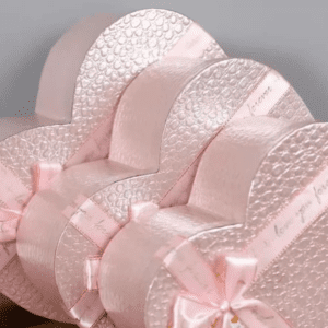 Набор коробок Сердца 31x28x13,5, 27x24x11,5, 23x20x10, 3 шт, св.розовый