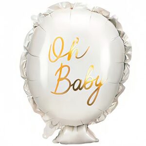 Фигура BABY Шарик белый (25"/64 см)  ВЕСЁЛАЯ ЗАТЕЯ