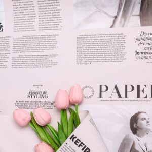 Пленка матовая  65мкм 58см х 10м РЦ газета PAPER пудра