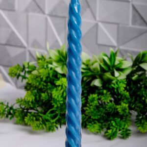 Свеча витая 25x250мм синий