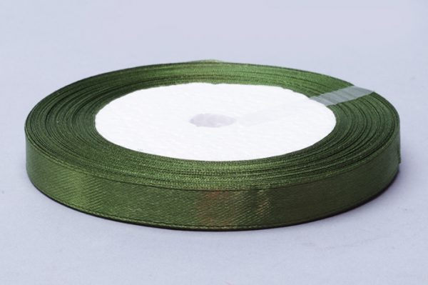 Лента атласная,10mmx25yards, цв.травяной