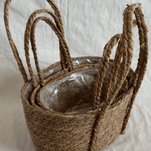 Набор корзин плетеных (рогоз), 35x27x16x35см, 31x23x14,5x32см,27x19x13x29см, 3 шт.