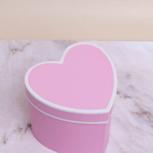 Коробка Сердце 12х10,5х10,8см с окантовкой розовый