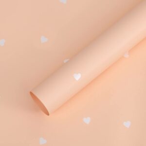 Матовая плёнка "Love", 65 микрон 58см*10м, цв. персик
