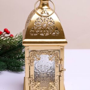 Подсвечник Фонарь металлический 10х10х20см LNWB-4 золото