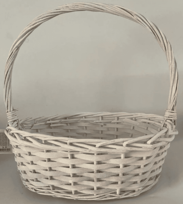 Корзина плетеная (ива): 38*27*H14*HH37, 1 шт., белый