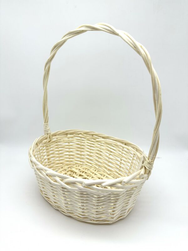 Корзина плетеная (ива): 35x25xH14xHH42  B30x20, 1 шт. белый