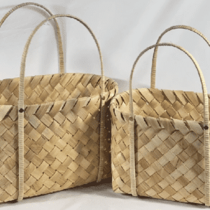 Набор корзин плетеных (секвойя), 40x26xH24/45 см, 33x21xH23/41 см,  шт., выбеленн.