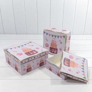 Коробки Квадратные Набор 1/3 25*25*12 Сиреневый 1/16
