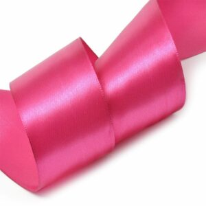 Лента атласная,38mmx25yards, цв.ярко-розовый