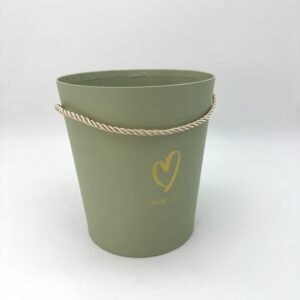 Коробка под цветы 17,2x19см (нижний диаметр:14см), 1 шт., св.зеленый