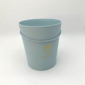 Коробка под цветы 17,2x19см (нижний диаметр:14см), 1 шт., голубой