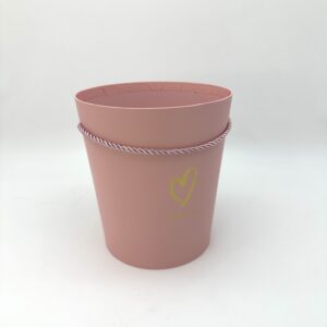 Коробка под цветы 17,2x19см (нижний диаметр:14см), 1 шт., св.розовый