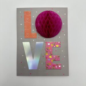 Открытка 3D "LOVE", 1шт.