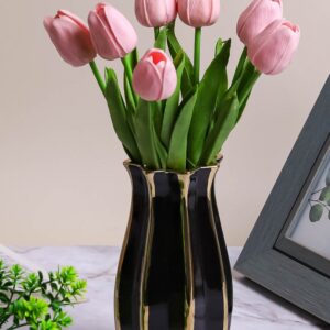 Ваза керамика 18х8см HM3745-2 черный