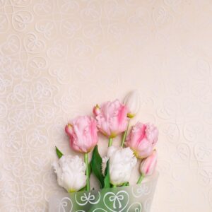 Пленка матовая 60см x 10м  Бантики белый